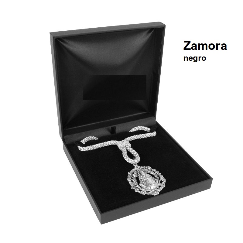 Estuche Zamora medalla cordón 160x160x35 mm.